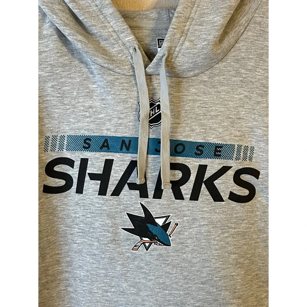 Men's 2XL NWOT San Jose‎ Sharks Fanatics Authentic Pro Pullover Hoodie Gray